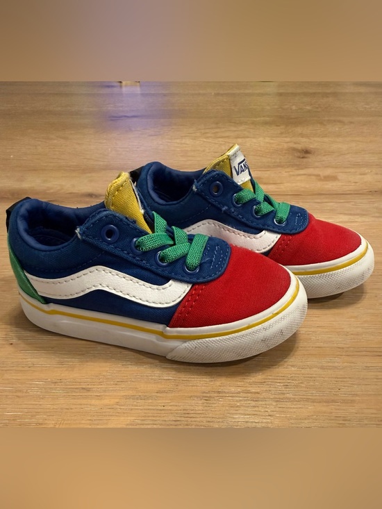 Other - Vans Toddler Size 6 Colorblock Sneakers Red Blue Green Yellow